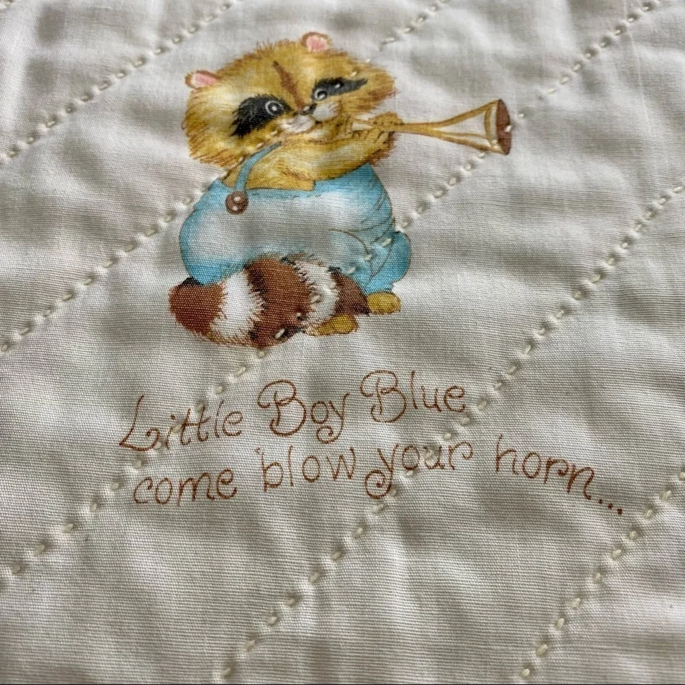 Vintage Handmade Quilted Blanket Twin Size 63x80